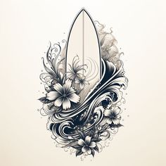 Energize your love for surf with our black & grey tattoo design, artistically melding waves, surfboard, and the mystique of the ocean. Adorned with tropical hibiscus flowers, this pattern will transform your skin into an ode to the enchanting beachside vibes. Make your mark today! Waves Tattoo Design, Black Grey Tattoo Design, Grey Tattoo Design, Hawaii Tattoo, Today Tattoo, Black Grey Tattoo, Ocean Flowers, Wave Tattoo Design, Surf Tattoo