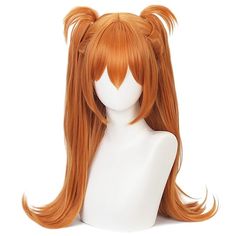 Category:Cosplay Costume Wig; Gender:Women's; Wig Type:Cosplay Wig; Color Shade:Orange; Hair Material:Synthetic Hair; Cap Construction:Machine Made; Texture:Straight; Length:Long; Heat Resistant:Yes; Listing Date:10/25/2021; Hairstyle:With 2 Ponytails,Middle Part,With Bangs; Can Be Permed:No; Theme:Anime 2 Ponytails, Orange Anime, Hair References, Clip Ponytail, Pelo Anime, Celebrity Wigs