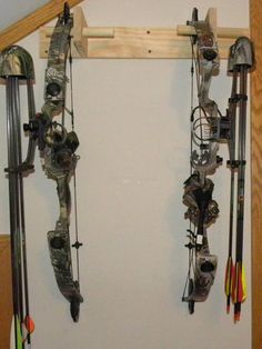 there are many different types of skis hanging on the wall