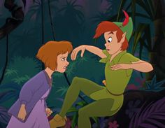 tinkerbell and merida in the jungle