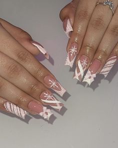 Coffin Shape Nails, Bling Acrylic Nails