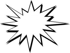 a black and white image of a star burst