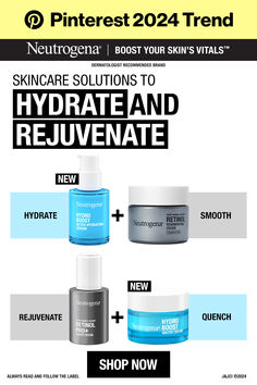 Add award winning, clinically-proven Neutrogena skincare solutions to your AM and PM routine to instantly quench dry skin and smooth fine lines and wrinkles. Formulated with Hyaluronic Acid, Hydro Boost instantly hydrates for quenched, dewy glowing skin that's full of life. While the soothing retinol in Rapid Wrinkle Repair fights visible signs of aging for younger-looking skin. Choose your favorite duo, and add these skincare solutions to your routine! Spring Crafts Preschool, April Nails, Gorgeous Gray Hair, Hydro Boost, Neutrogena Hydro Boost, Spring Nail Designs, Easter Wallpaper, Spring Preschool, Cute Spring Nails