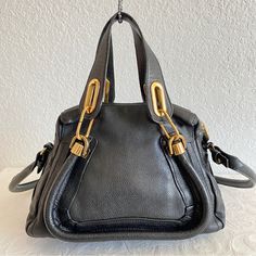 Black/ Gold Hardware Approximately Strap Drop 17.5" 10.5x3x9.5" Has Touch Up On Handle Edge Wax As Pictured. Not Noticeable No Major Flaws No Odor Authentic 50c# Chloe Bags, Chloe Bag, Touch Up, Black Mini, Gold Hardware, Chloe, Wax, Bag Lady, Gold