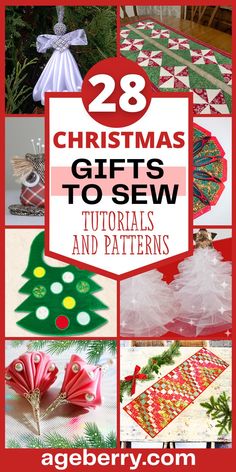 learn how to make Christmas gifts for everyone on your list Christmas Material Ideas, Christmas Projects To Sew, Grinch Sewing Ideas, Christmas Fabric Crafts To Sell, Quilted Christmas Gifts To Make, Small Christmas Quilt Projects, Free Printable Sewing Patterns Craft Projects, Easy Sewing Projects For Christmas, Christmas Quilting Projects Gift Ideas