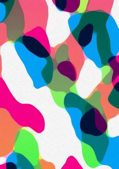 an abstract camouflage pattern in pink, blue and green