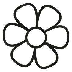 a black and white flower on a white background