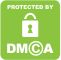 a green padlock with the words protected by dmca