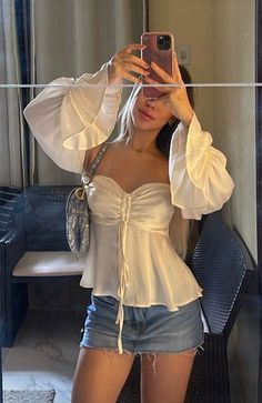 Outfits Aesthetic Shorts, Paty Aesthetic, Day Trip Outfit, Top Farm, Shein Outfits, Looks Party, Mini Top, Fashion Mistakes, Look Casual