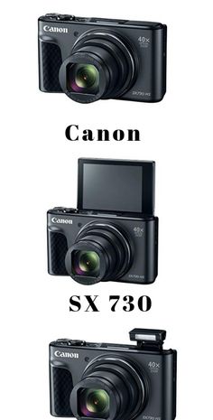 two cameras side by side with the words canon and sx780 on them