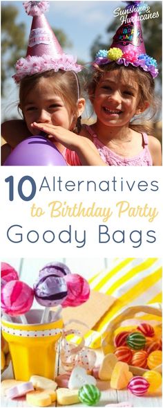 10 Alternatives to Birthday Party Goody Bags. Cute, Clever and Creative ideas for party favors that aren't junk. Kids Birthday Parties|Party Favors|Goody Bags|Alternatives to Goody Bags| Birthday Party Ideas|Affordable Party Favors Dollar Store Party Favors, Birthday Party Favor Ideas, Affordable Party Favors