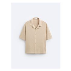 Boxy fit shirt made of cotton blend fabric. Spread collar and short sleeves. Front button closure. Boxy Fit Shirt, Bowling, Workout Shirts, Button Up, Cotton Blend, Short Sleeves, Zara, Mens Shirts, Texture