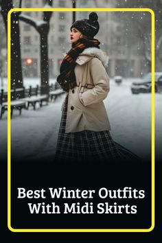 #Winter#WinterOutfits#Fashion2024#SeasonalFashion#WinterTrends#StyleTips#ColdWeatherOutfits#Skirts#Layering#MidiSkirtsIdeas#OutFitIdeas#WinterFashion#WinterOutfitsAesthetic#WinterOutfitsKorean#WinterOutfitsForWomen#ChristmasOutfit Flowy Maxi Skirts, Winter Skirt Outfit, Fitted Turtleneck, Knit Midi Skirt, Stylish Coat