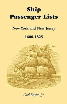 a book with the title ship passenger lists new york and new jersey 1800 - 1853