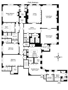 the floor plan for park avenue