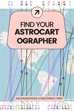 a map with the words find your astrocart oggrapher in black and white