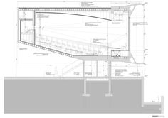 an architectural drawing shows the plan for a building that has been constructed into two levels