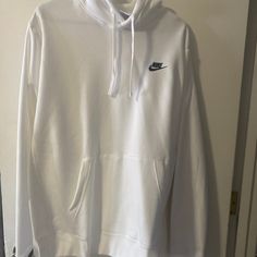 Womens White Nike Hoodie Size Tall/Large Never Worn White Nike Sweatshirts, White Nike Sweater, Nike Hoodie White, White Nike Sweatshirt, White Nike Hoodie, Xmas Wishlist, Nike Sweater, Nike Sweatshirts, White Nike