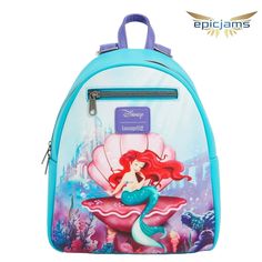 Loungefly Disney Ariel In Shell Mini Backpack Brand New With Tags Size: Mini / Approx. (9" W X 10" H X 4" D) Our Reputation Is Extremely Important, And We Are Devoted To Ensure You Can Buy With Full Confidence Any Questions Feel Free To Contact Us Ariel Drawing, The Little Mermaid Ariel, Disney The Little Mermaid, Little Mermaid Ariel, Loungefly Bag, Disney Ariel, Loungefly Disney, Backpack Brands, Disney Lilo