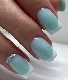 White And Baby Blue Nails, Gucci Nails, Libra Tattoo, Manicure Nail Designs, Fancy Nails Designs, Her Nails, Color Nails, Nail Idea, Short Acrylic Nails Designs