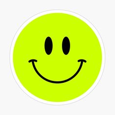 a smiley face sticker on a white background