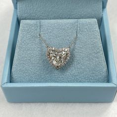 Heart Cut Lab Grown Diamond Necklace, 1.92 Ct F-VVS2 IGI Certified Heart Diamond Halo Pendant Necklace 14k White Gold, Birthday Gift For Her Exquisite Diamond Necklace, Halo Pendant, Gold Birthday, Diamond Fashion, Diamond Halo