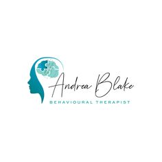 the logo for an individual therapy center, andra bake is shown in blue