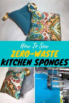 how to sew zero waste kitchen sponges