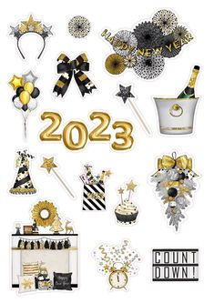 the new year is coming and it's time to celebrate with some gold decorations