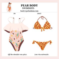 Ruffled or Embellished Top Tube Top Swimsuit, Inverted Triangle Body Shape, Rectangle Body Shape, Triangle Body Shape, Ruched Tankini, Wrap Swimsuit, Pear Body, Pear Body Shape, Swimming Suits