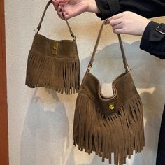 Material: TOGO Cowhide Lining: Fabric Size:  Small：16*16*18CM (6*6*7") Large：24*16*27CM (9*7*10") Strap length: 95cm-112cm Leather Tote Bag Women, Women Shoulder Bag, Tassel Bag, Leather Bucket Bag, Lining Fabric, Bag Women, Leather Tote Bag, Shoulder Bag Women, Leather Tote