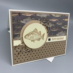 a birthday card with fish on it