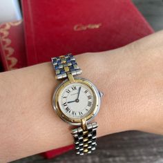 Cartier Pantere Vendome Women’s Watch Set In 18karat Gold And Stainless Steel Excellent Condition Comes With A Box, Booket And Cartier Watch Cleaner. Cartier Accessories, Watch Set, Cartier Watch, A Box, Cartier, Accessories Watches, Womens Watches, Women Accessories, Stainless Steel