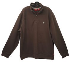 Izod Quarter Zip Sueded Fleece Pullover Sweater Sweatshirt Mens Xl Brown New - New With Tags. - Please See Measurements In Photos (Measurements Taken Flat) To Help Determine Accurate Sizing. Length Measured From Back Neck Seam To Hem. - Size: Xl - Color: (Coffee Bean) Brown - Material: Cotton, Polyester - Please See All Photos For Further Description And Condition. Zipper Outfit, Color Coffee, Half Zip Sweaters, Coffee Bean, Brown Sweater, Zip Sweater, Half Zip, Fleece Fabric, Pullover Sweater