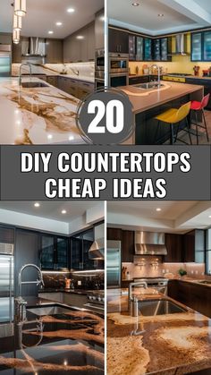 the top 20 diy countertop ideas for your kitchen and dining room decorating project