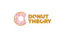 a donut with sprinkles and the words donut theory on it