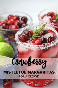 cranberry mistlet margaritas for a crowd