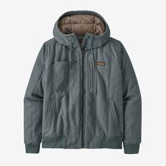 Patagonia Women's All Seasons Hemp Canvas Bomber Hoody Jacket Patagonia Clothing, Patagonia Outfit, 50% Logo, Patagonia Women, Work Jacket, Patagonia Jacket, Casual Vest, Work Jackets, Winter Jackets Women