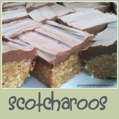 a close up of a piece of cake on a plate with the word scoharoos in front of it