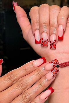 These gorgeous red French tip nails are a CLASSIC. Whether you want minimal red French or long extra french manicure, we've got something here for you Red French Tip, Paint The Town Red, Red French, Tip Nails, French Manicure, Twist, Nails