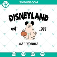 disneyland halloween svg file with ghost and pumpkin