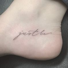 a small foot tattoo with the word you've got to be written on it