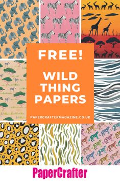 the cover of papercrafter's free wild thing papers