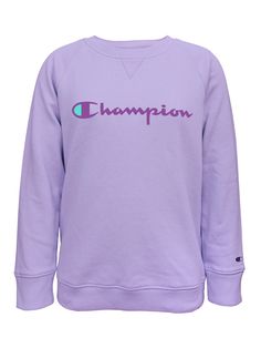 Champion - Champion Girls 7-16 Classic Crew Fleece Sweatshirt - Walmart.com - Walmart.com Athleisure Style, Trendy Hoodies, Girl Rainbow, Womens Tights, Socks And Tights, Fleece Sweatshirt, Kids Sweater