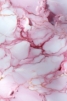 pink and white marble with gold accents