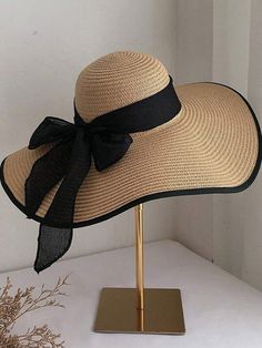 Color:Multicolor \nStyle:Casual \nStyle:Elegant \nDetails:None \nMaterial:Straw \nProduct Technique:None \n Big Sun Hat, Dressy Hats, French Summer, Sun Block, Summer Hats For Women, Straw Sun Hat, Sun Hats For Women, Beach Hat, Brim Hat