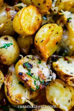 roasted potatoes with parmesan cheese and herbs