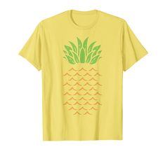 a yellow t - shirt with an image of a pineapple on it