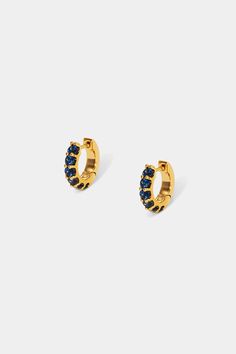 These stunning huggie earrings add a pop of blue to your look and are perfect for multiple piercings. With their everyday sparkle, you'll always feel confident and stylish. Huggie Earrings Gold, Multiple Piercings, Modern Love, Huggie Earrings, Off Black, Fine Jewellery Earrings, Bride Bridal, Huggies Earrings, Feel Confident