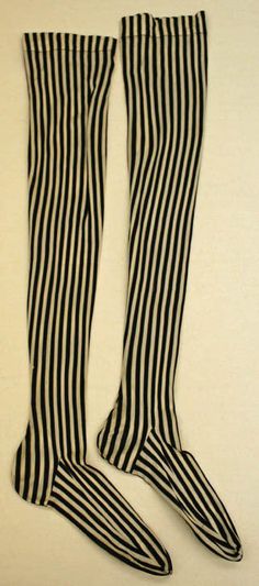 striped stockings 1890s Fashion, Silk Stockings, Paris Mode, Antique Clothing, Historical Costume, Vintage Lingerie, Bustiers, Historical Clothing, Mode Vintage